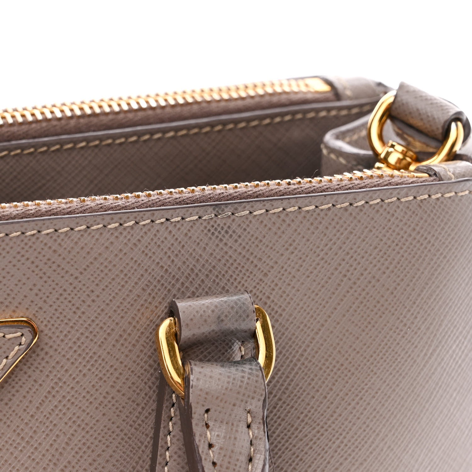 Prada Saffiano Small Galleria Double Zip Tote Argilla 28 of 29