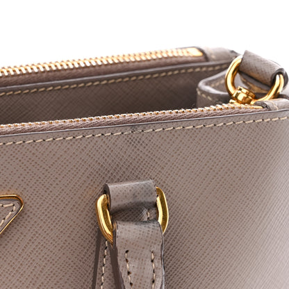 Prada Saffiano Small Galleria Double Zip Tote Argilla 28 of 29