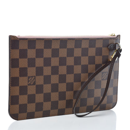 Louis Vuitton Damier Ebene Neverfull MM GM Pochette Rose Ballerine 3 of 8