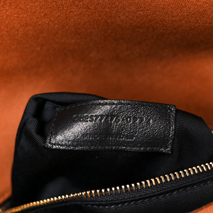 Saint Laurent Canvas Quilted Small Loulou Puffer Monogram Chain Satchel Hot Rust 7 of 10