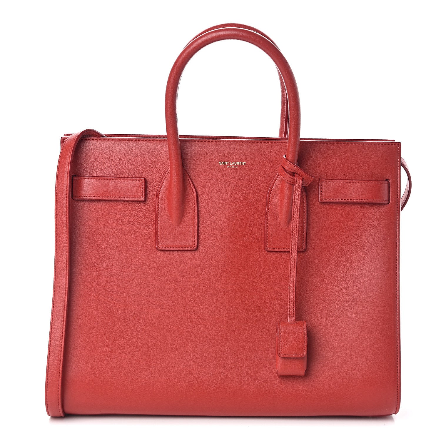 Saint Laurent Calfskin Small Sac De Jour Lipstick Red 1 of 7