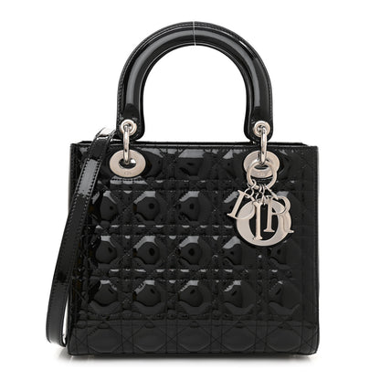 Christian Dior Patent Cannage Medium Lady Dior Black 1 of 8