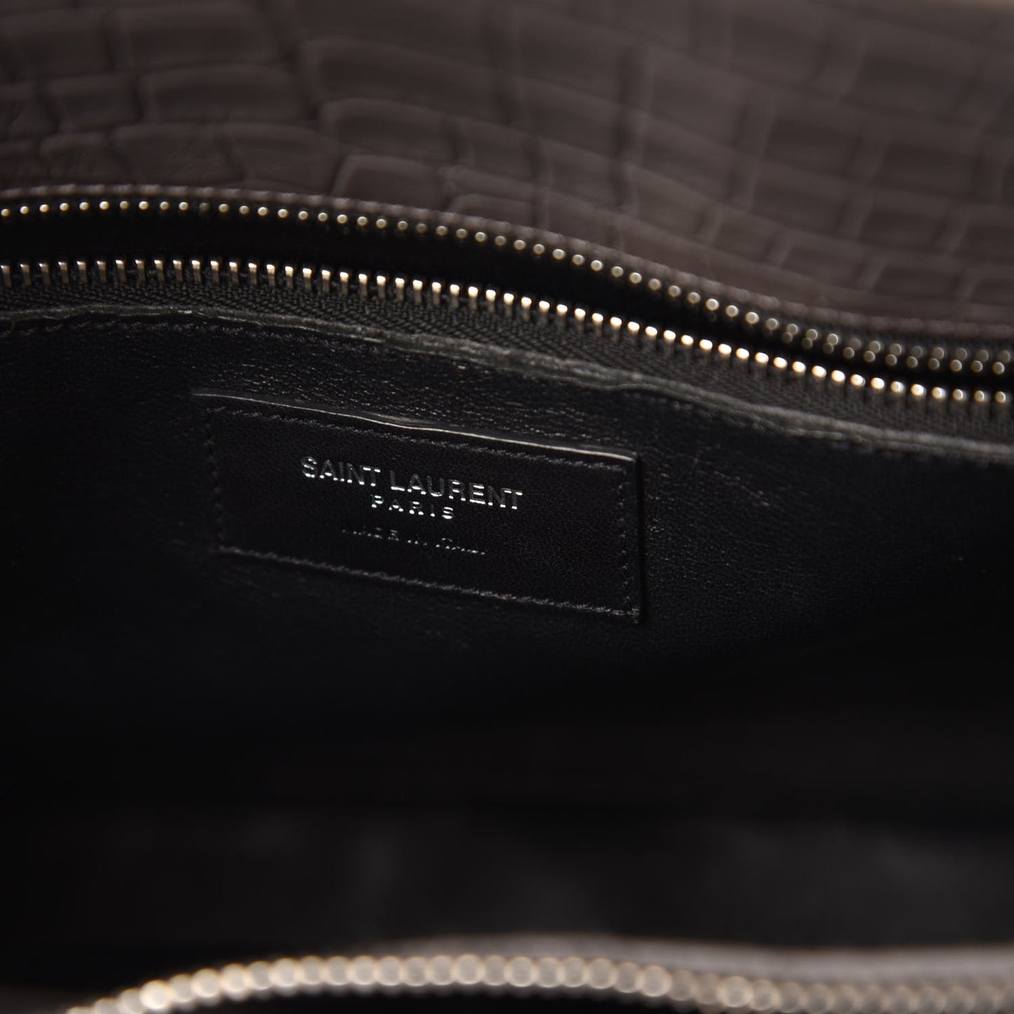 Calfskin Crocodile Embossed Small Sac De Jour Fog
