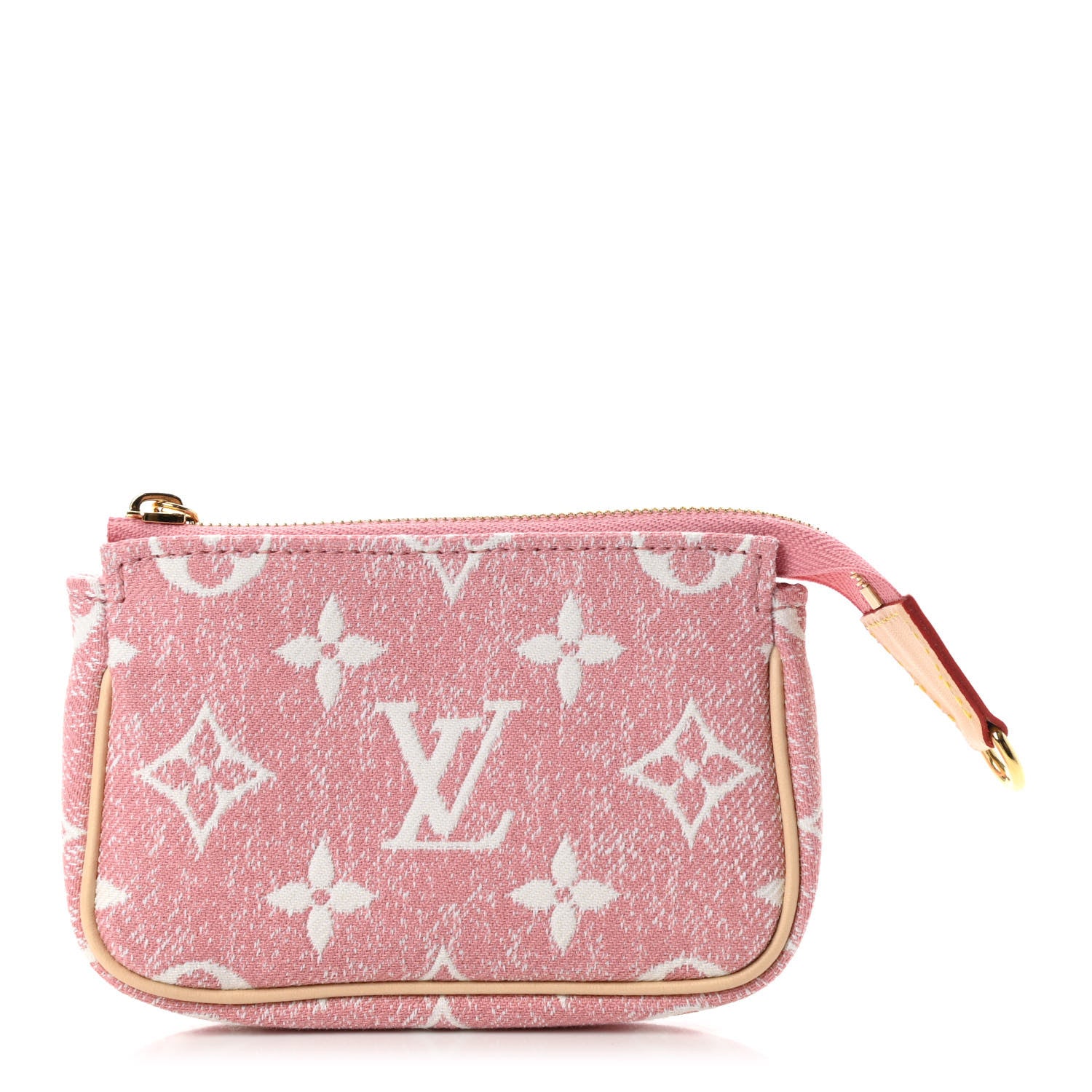 Louis Vuitton Denim Jacquard Monogram Micro Pochette Accessories Rose 1 of 6