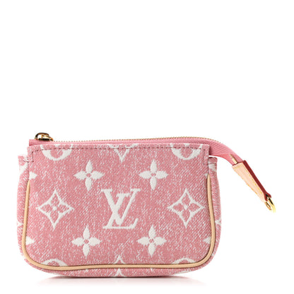 Louis Vuitton Denim Jacquard Monogram Micro Pochette Accessories Rose 1 of 6