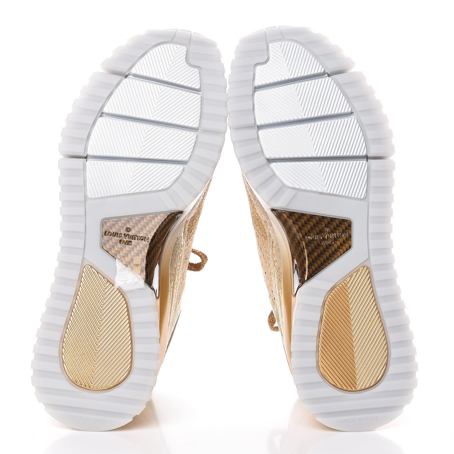 Louis Vuitton Technical Knit Mens V.N.R Sneakers 8.5 Gold 5 of 11