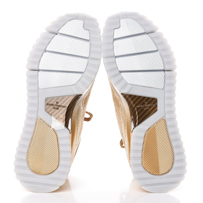Louis Vuitton Technical Knit Mens V.N.R Sneakers 8.5 Gold 5 of 11