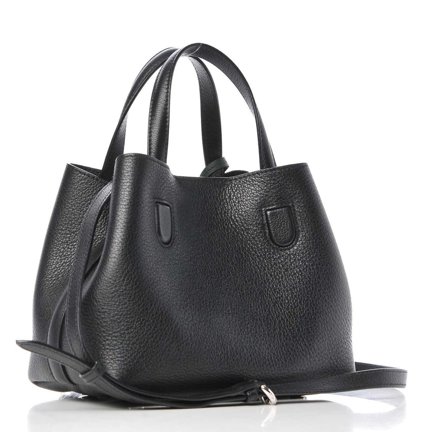 Grained Calfskin Small Blossom Tote Black