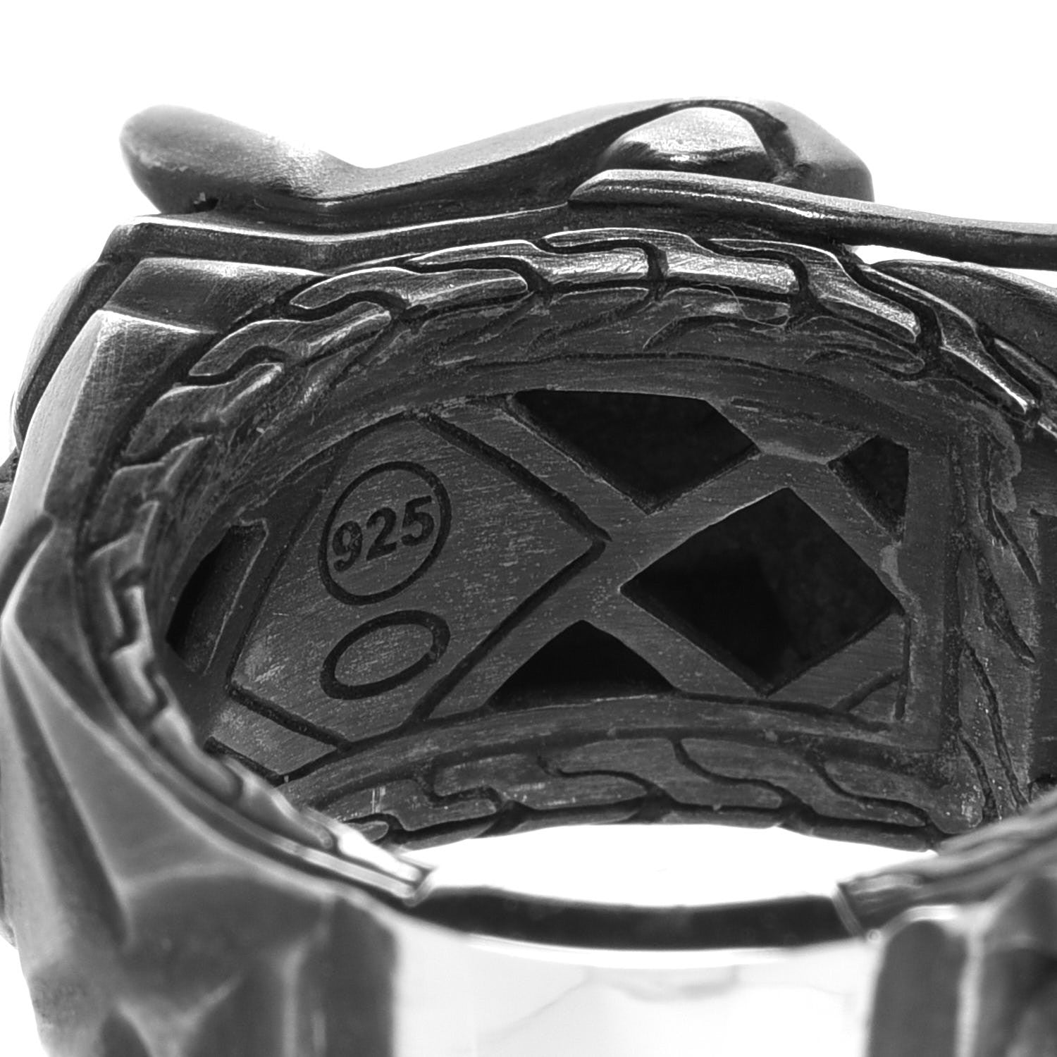 John Hardy Blackened Sterling Silver Naga Dragon Head Ring 65 11 6 of 7