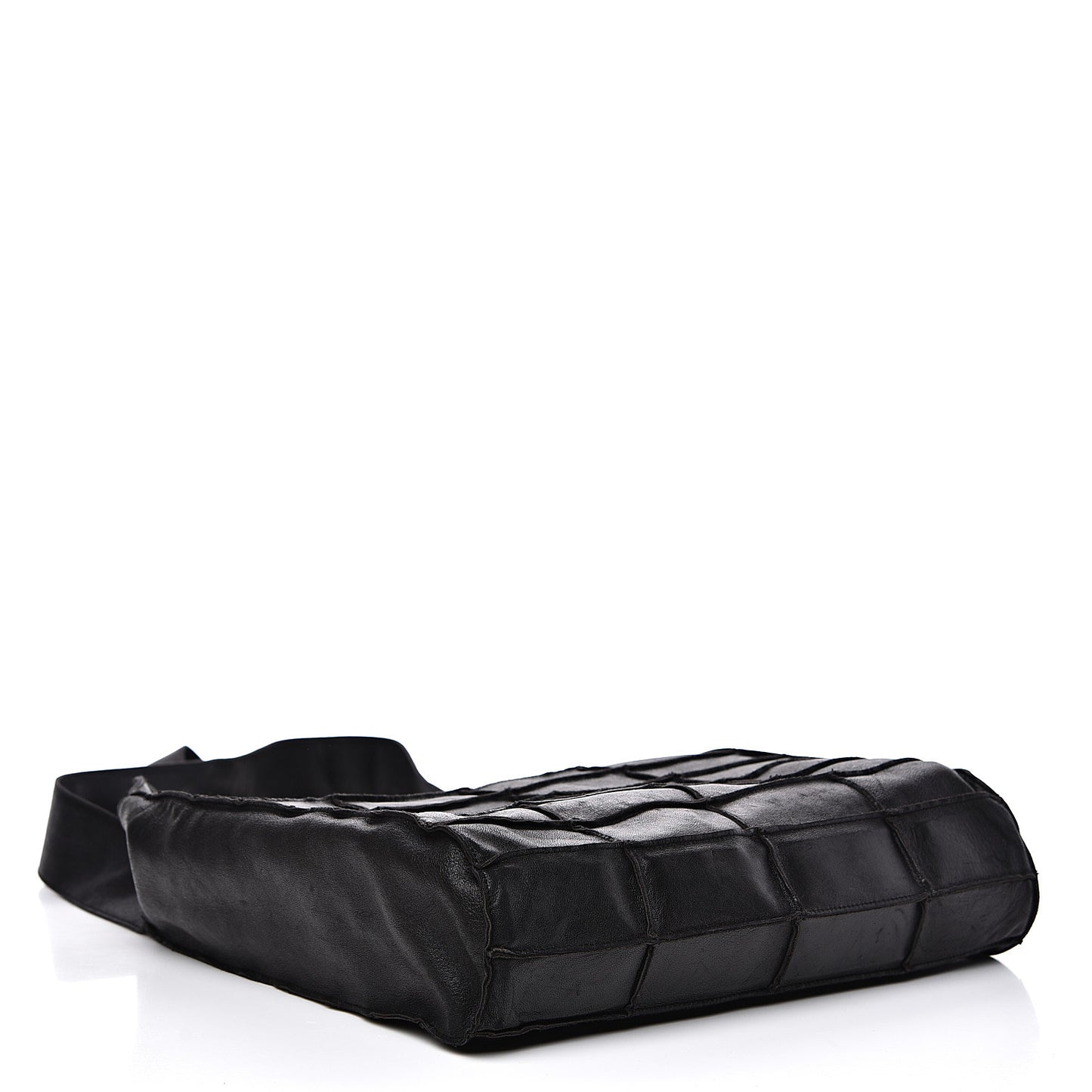 Lambskin Patchwork Shoulder Bag Black