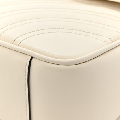 Gucci Calfskin Matelasse Small GG Marmont Shoulder Bag White 11 of 13