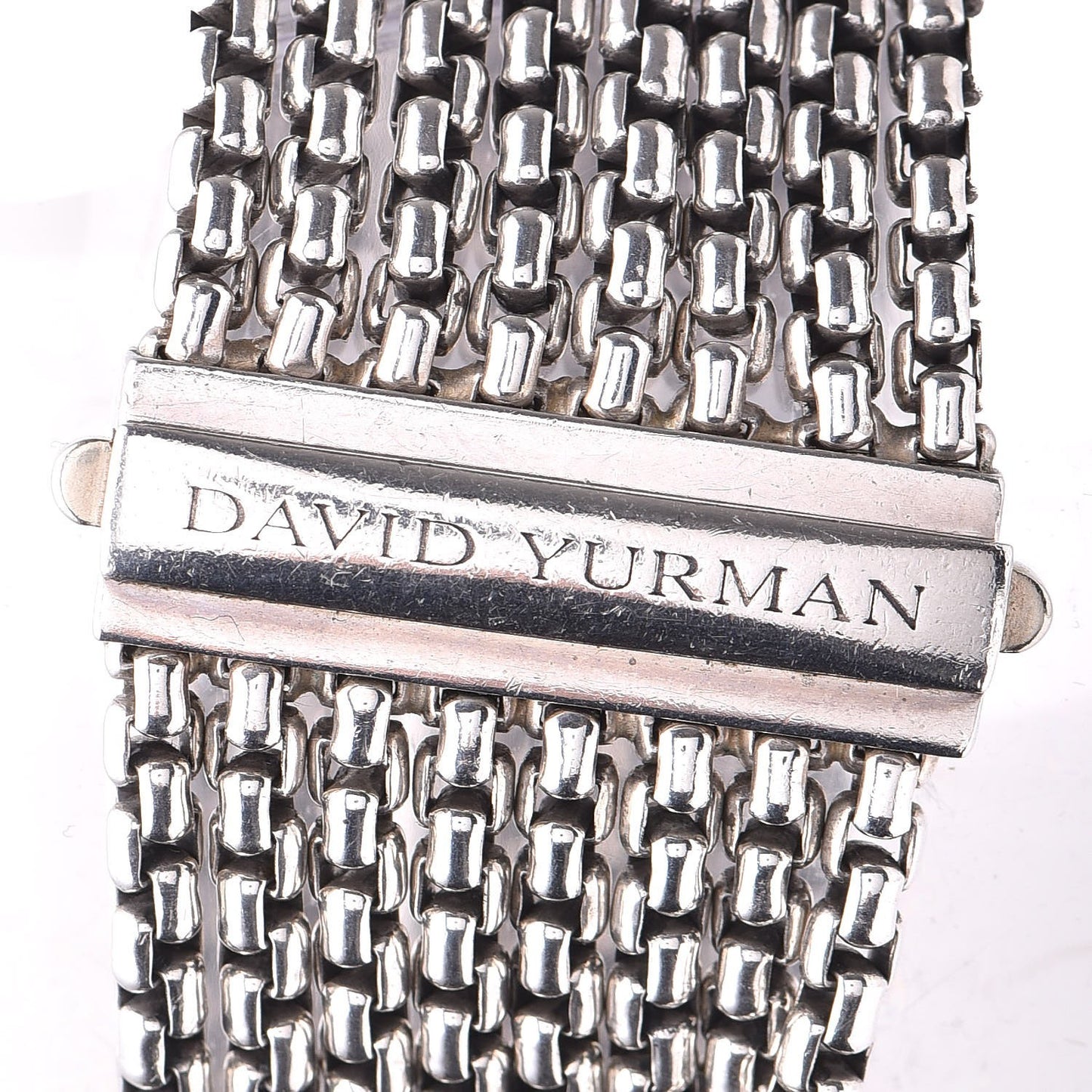 Sterling Silver Eight-Row Box Chain Bracelet