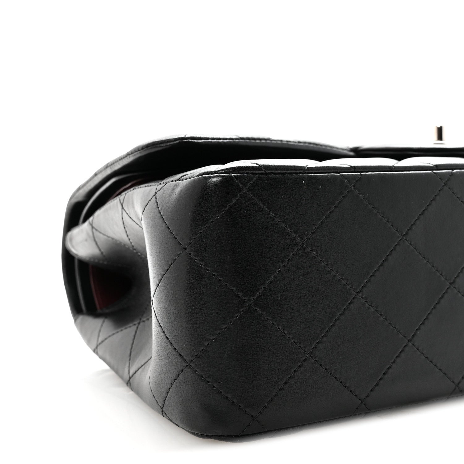 Chanel Lambskin Quilted Jumbo Double Flap Black 9 of 11