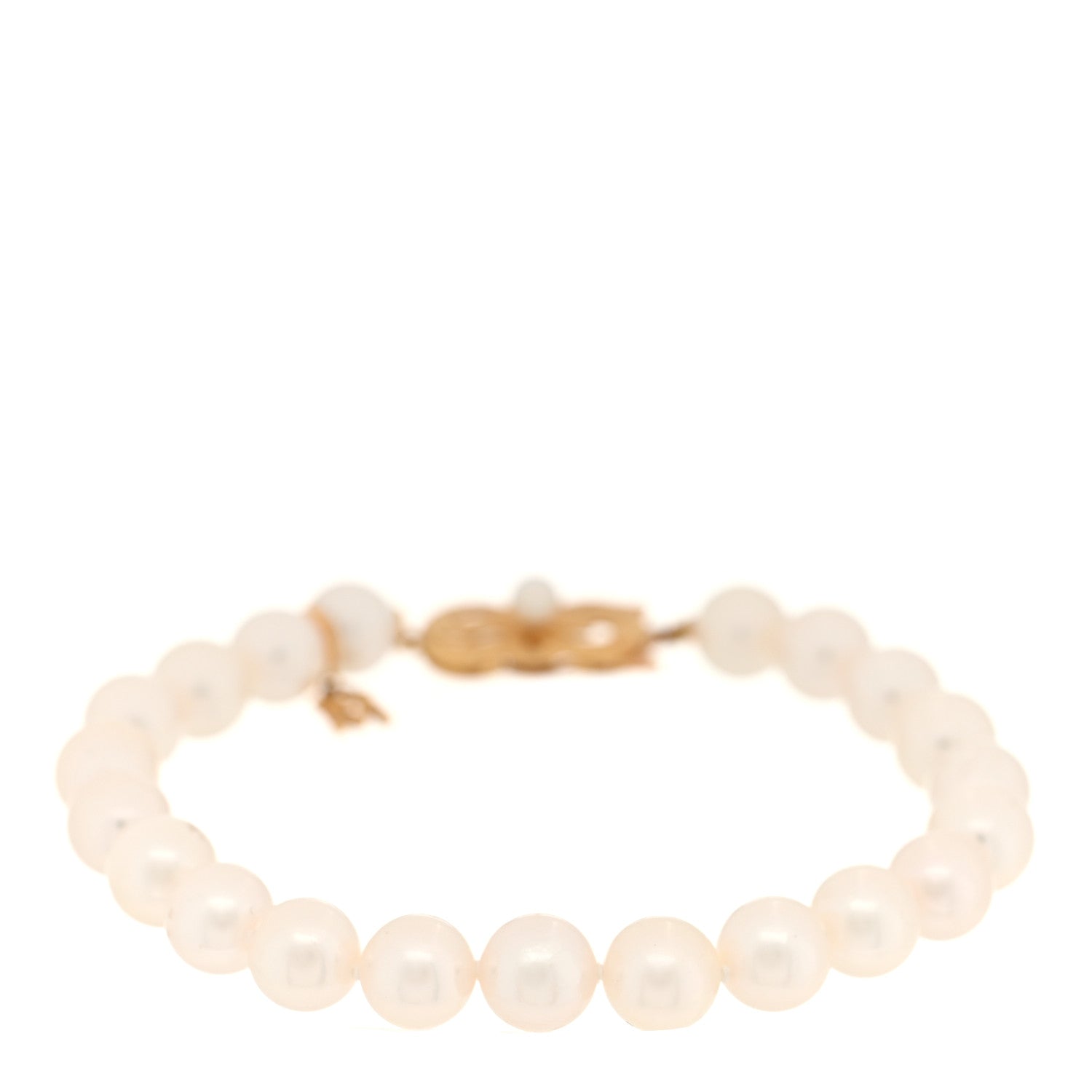 Mikimoto 18K Yellow Gold Akoya Cultured Pearl 7.5-8mm Strand Bracelet 1 of 3
