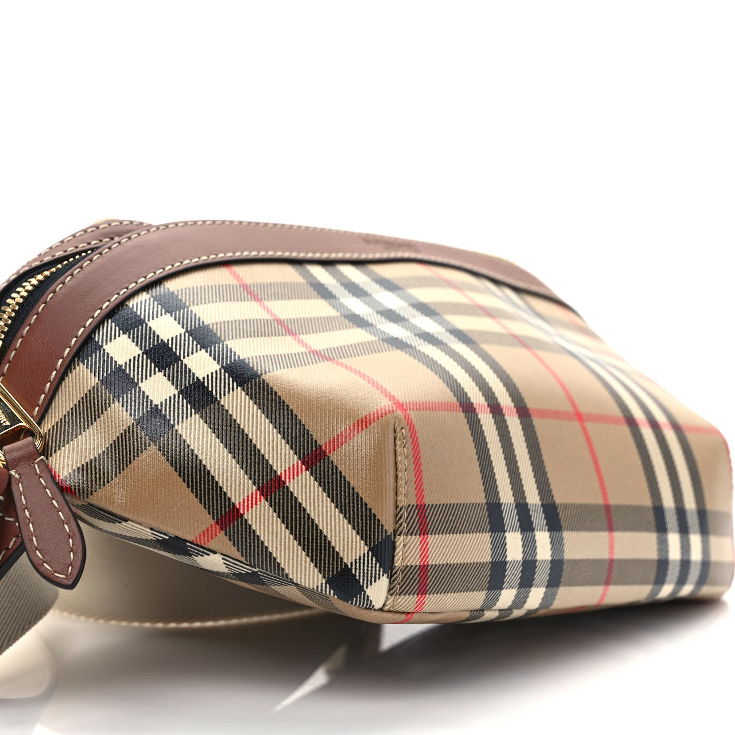 Nylon Vintage Check Medium Sonny Bum Bag Archive Beige Brown