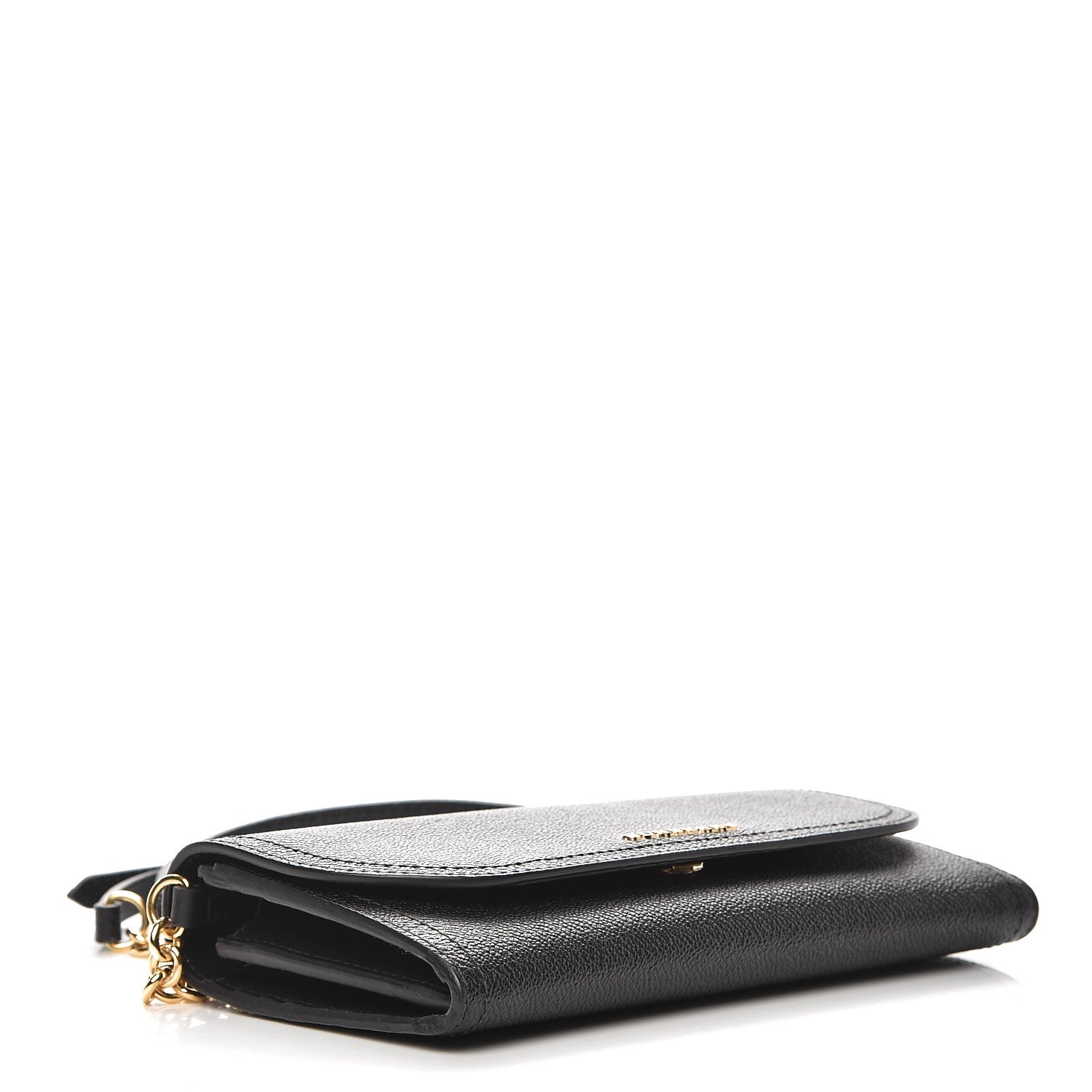Burberry Grainy Calfskin Henley Wallet On Chain Black 4 of 7