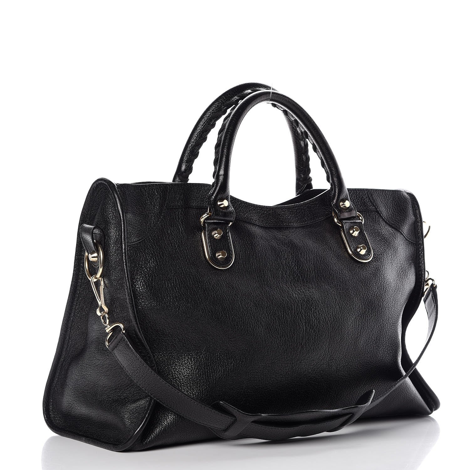 Balenciaga Chevre Gold Metallic Edge Hardware City Black 4 of 9