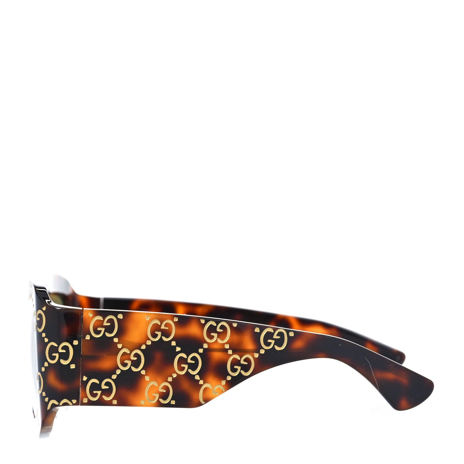 Gucci Acetate Monogram Shield Sunglasses GG0983S Havana 2 of 6