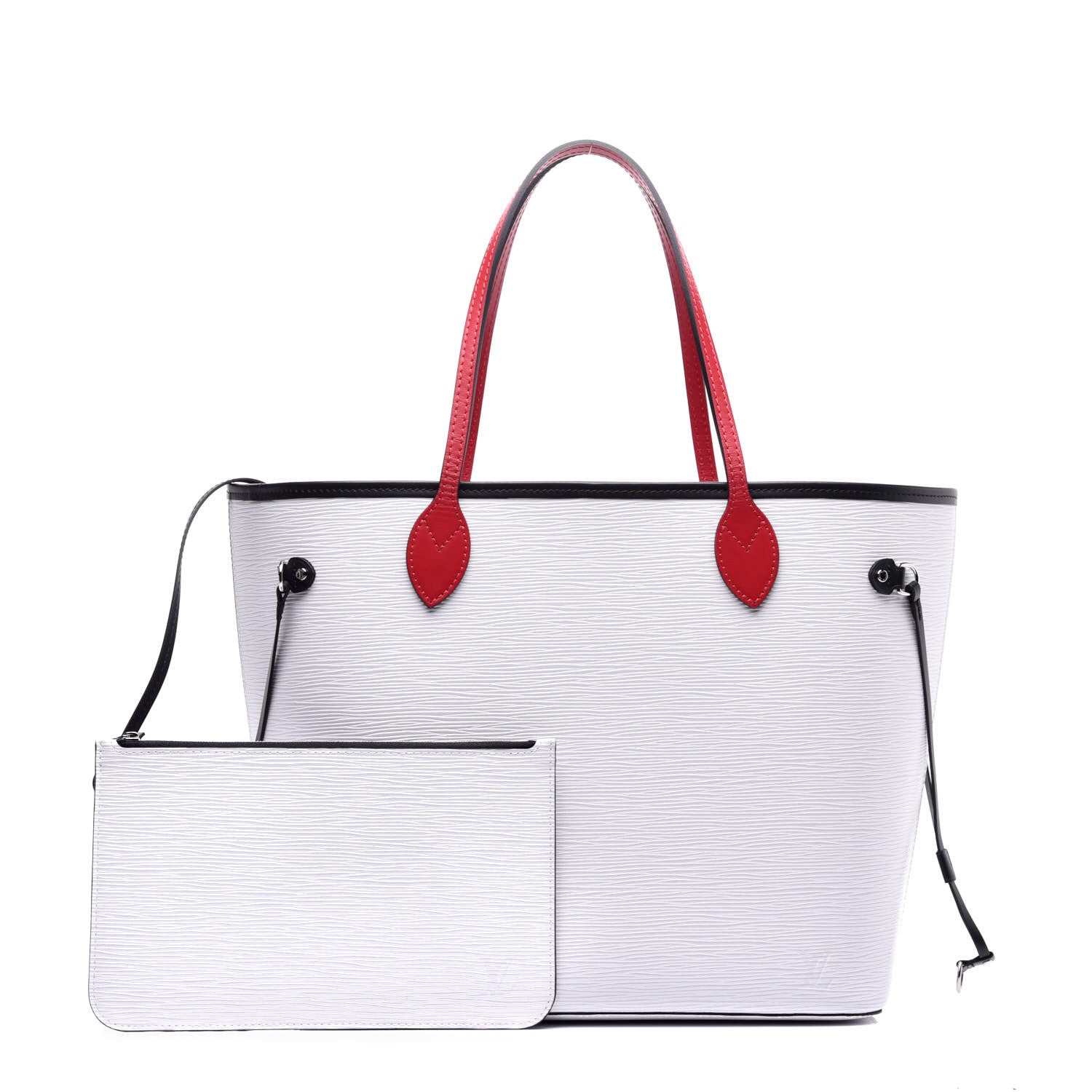 Louis Vuitton Epi Neverfull MM White Scarlet Black 1 of 9