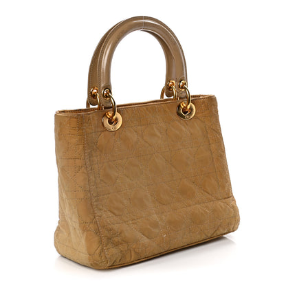 Christian Dior Nylon Cannage Medium Lady Dior Beige 2 of 18