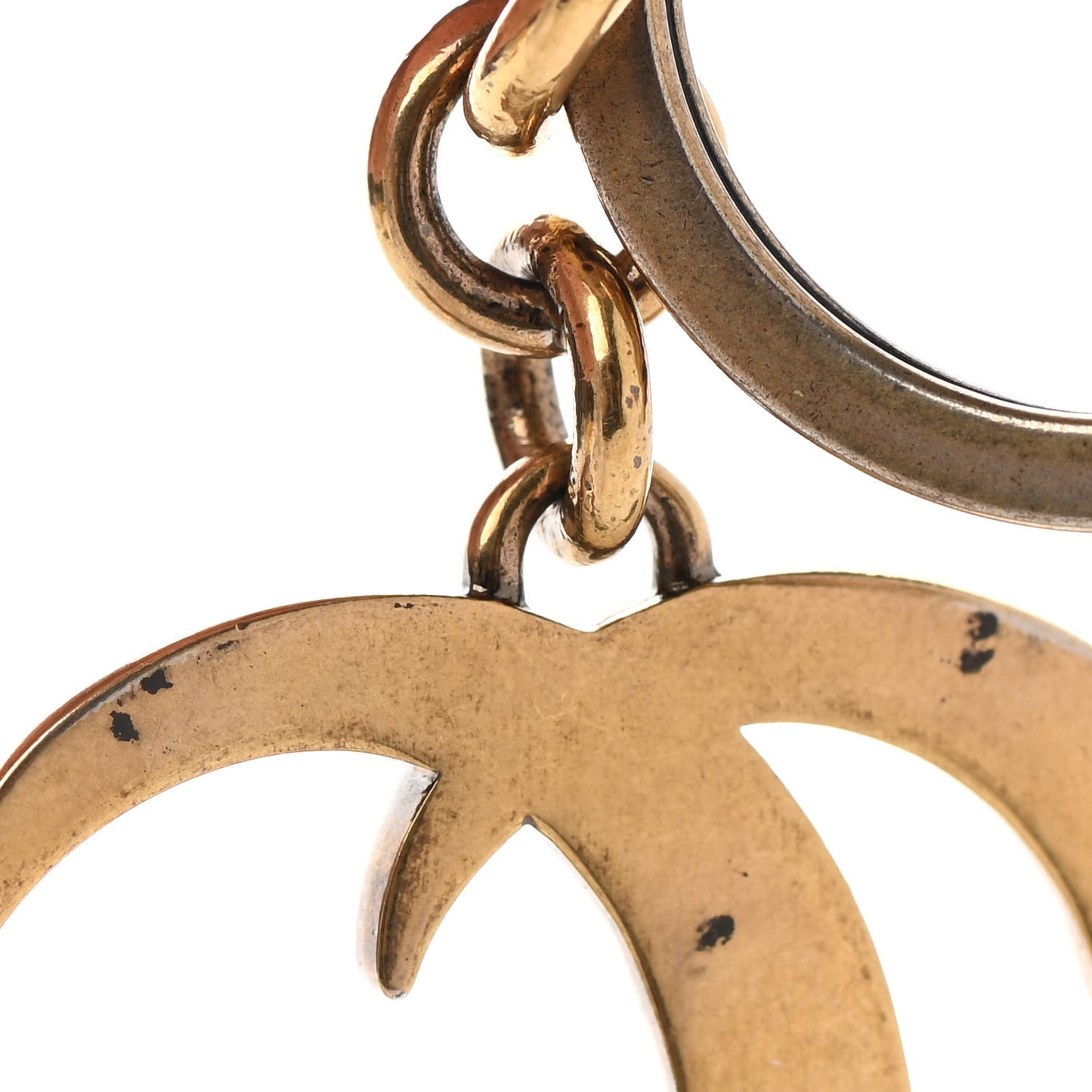 Pearl Double G Key Chain Gold