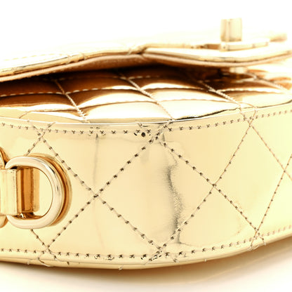 Chanel Mirror Calfskin Metallic Calfskin Quilted Hollywood Boulevard Mini Flap With Star Coin Purse Gold 9 of 11