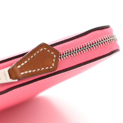 Hermes Epsom Silk'In Compact Wallet Rose Azalee 8 of 9