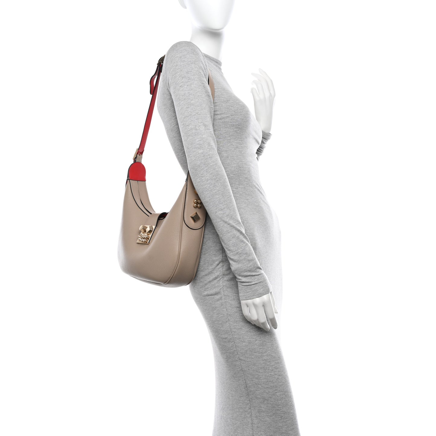 Grained Calfskin Carasky Shoulder Bag Feve