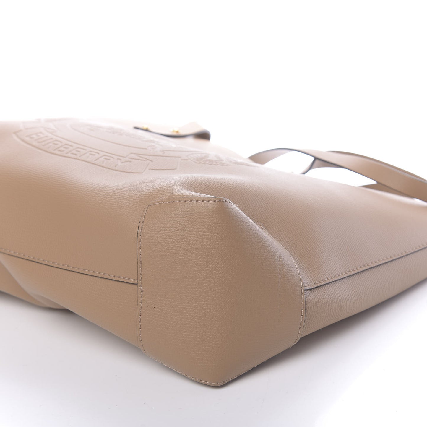 Calfskin Embossed Crest Medium Tote Camel