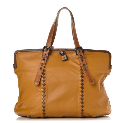 Bottega Veneta Nappa Lizard Intrecciato Frame Tote Resina 1 of 12