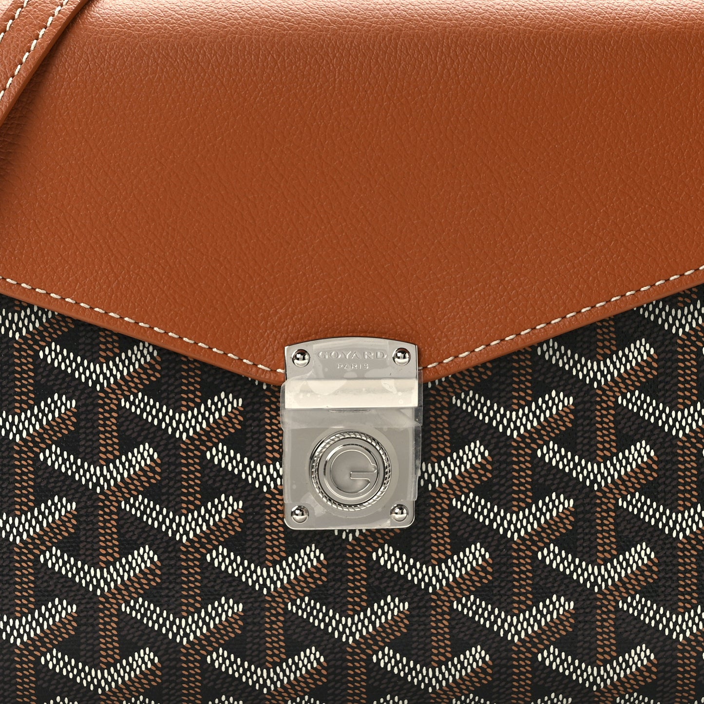 Goyardine Calfskin Chypre Wallet Pouch Black Gold