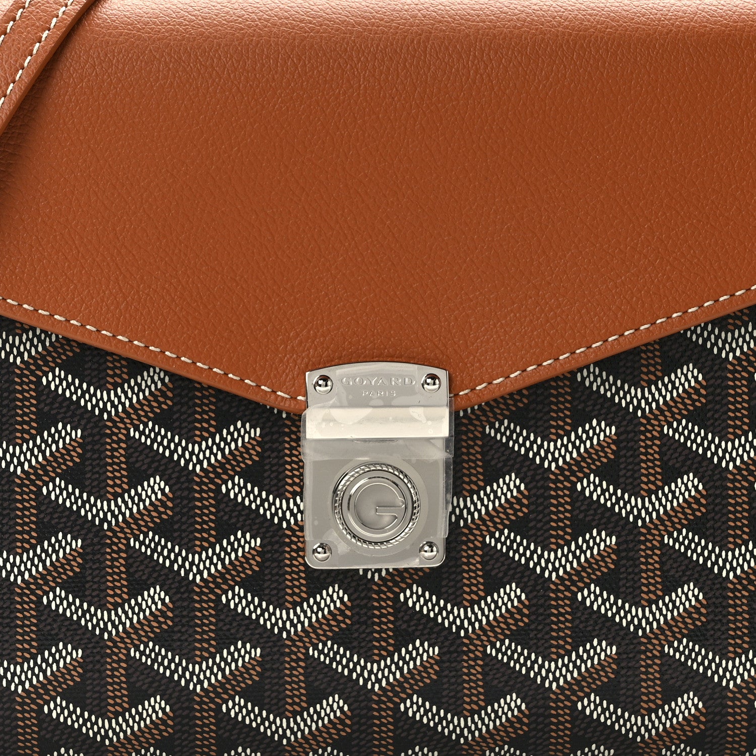 Goyard Goyardine Calfskin Chypre Wallet Pouch Black Gold 7 of 11