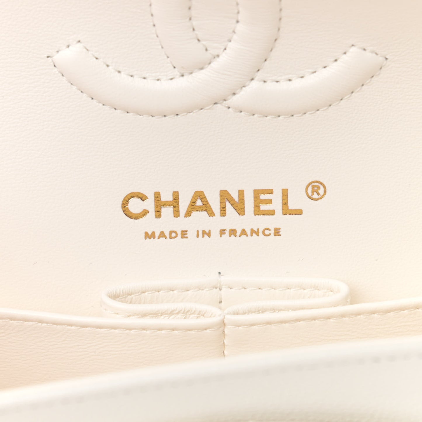 Caviar Quilted Small Double Flap White