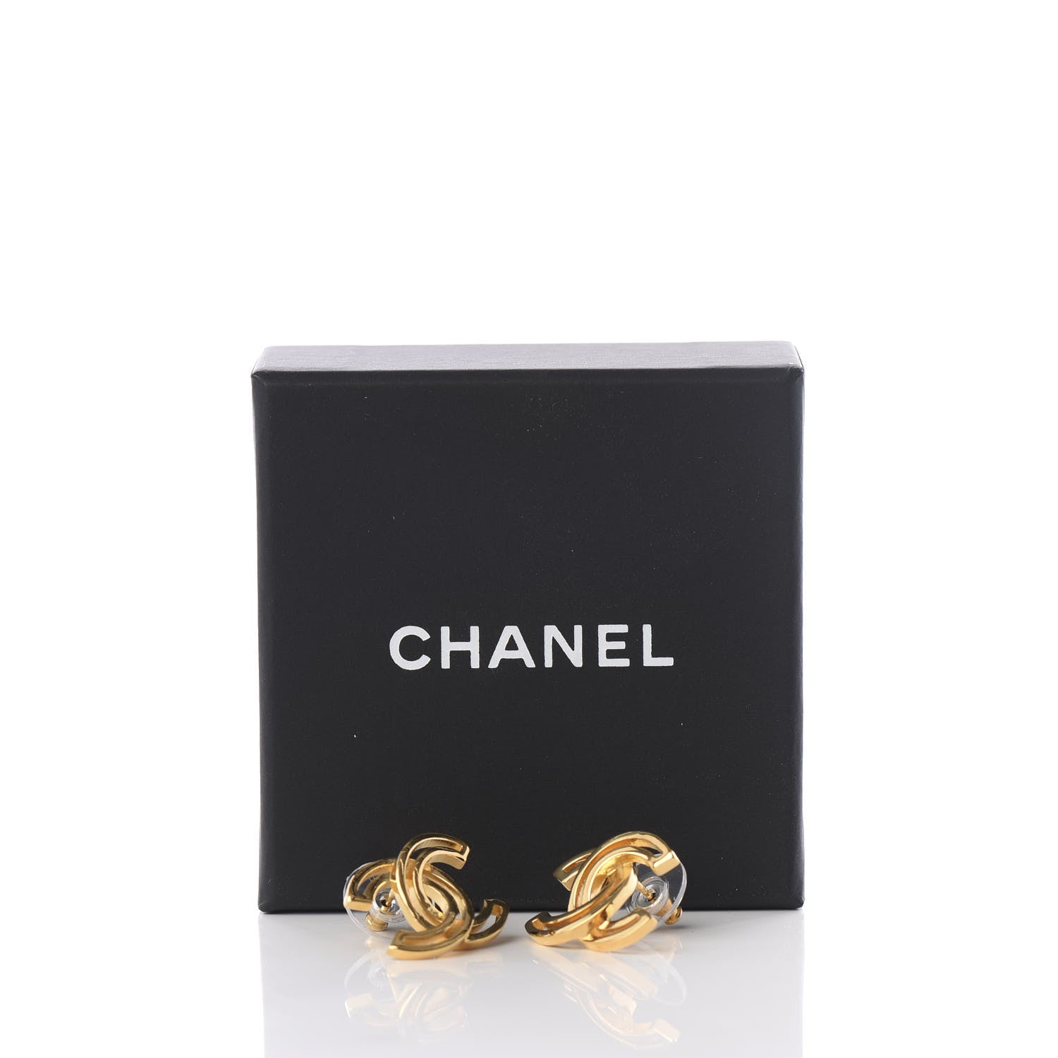 Chanel Metal Obazine CC Earrings Gold 5 of 5