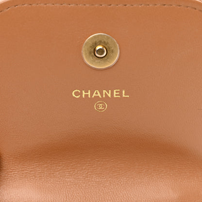 Chanel Lambskin Quilted Chanel 19 Phone Holder With Chain Brown 6 of 14
