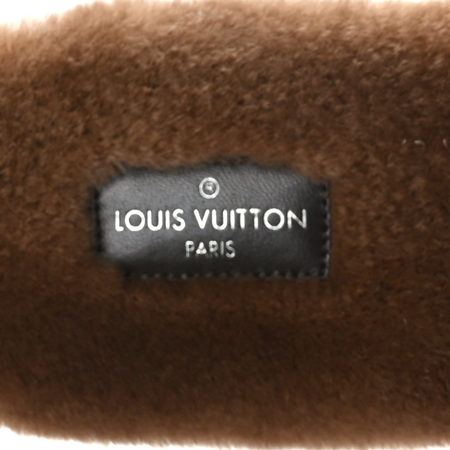 Mink Fur Monogram Lock It Flat Mule 40 Cognac