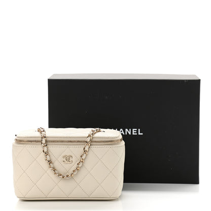 Chanel Caviar Quilted Small Vanity Case With Chain White 10 of 10