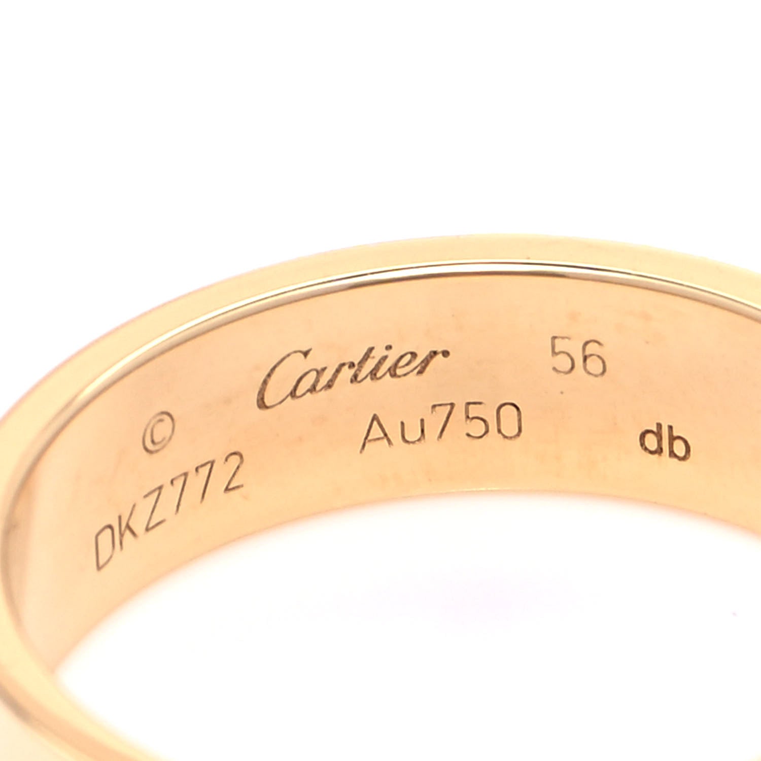 Cartier 18K Yellow Gold 5.5mm LOVE Ring 56 7.5 4 of 4