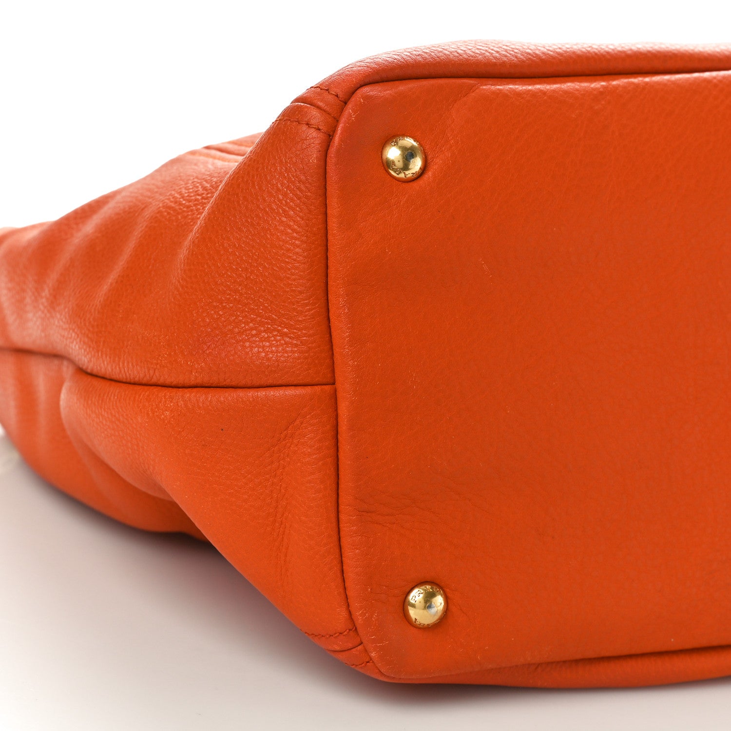 Prada Vitello Daino Shopping Tote Papaya 9 of 12