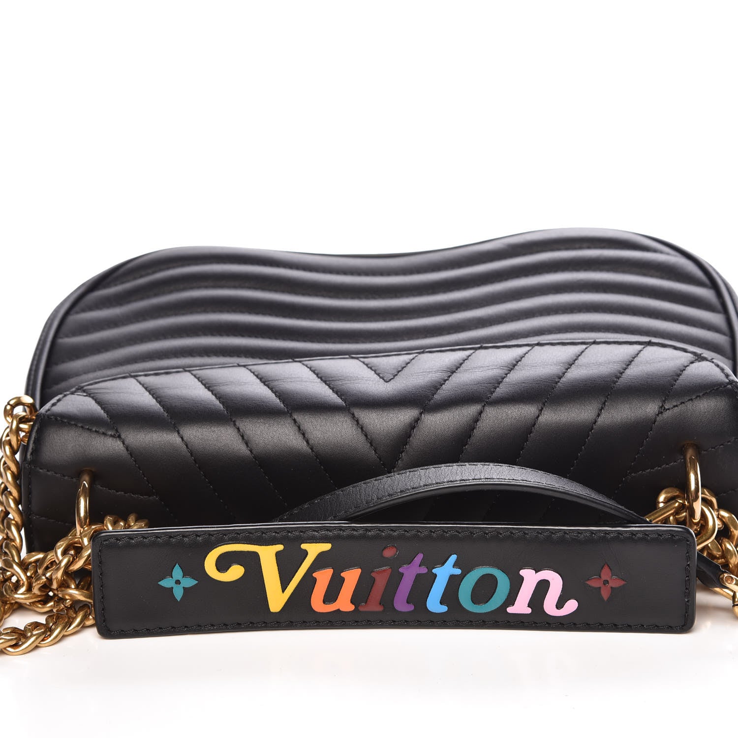 Louis Vuitton Calfskin New Wave Chain MM Black 5 of 10