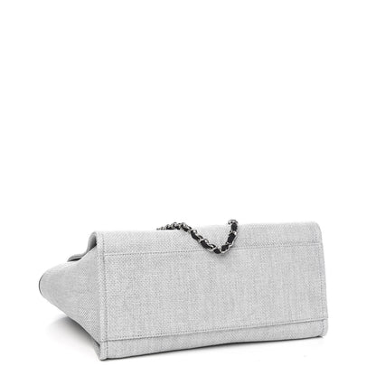 Chanel Canvas Medium Deauville Tote Grey 3 of 9