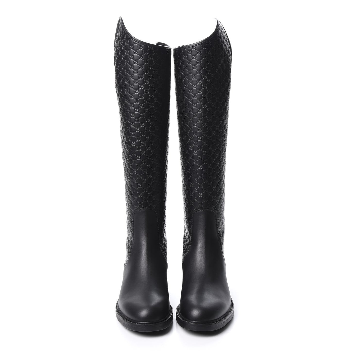 Microguccissima Knee High Riding Boots 38 Black