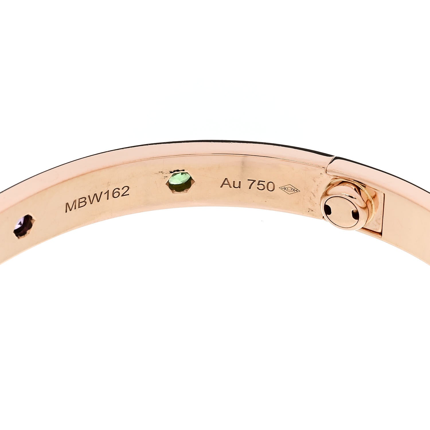Cartier 18K Pink Gold Sapphire Garnet Amethyst LOVE Bracelet 18 7 of 9