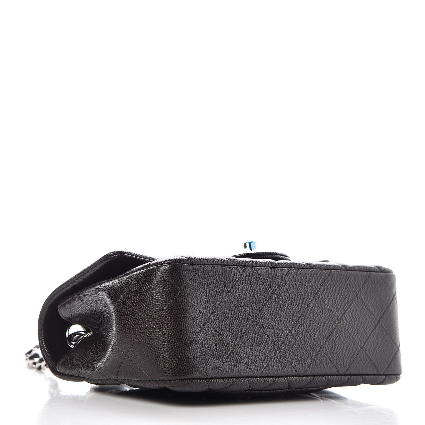 Caviar Quilted Mini Rectangular Flap Dark Brown