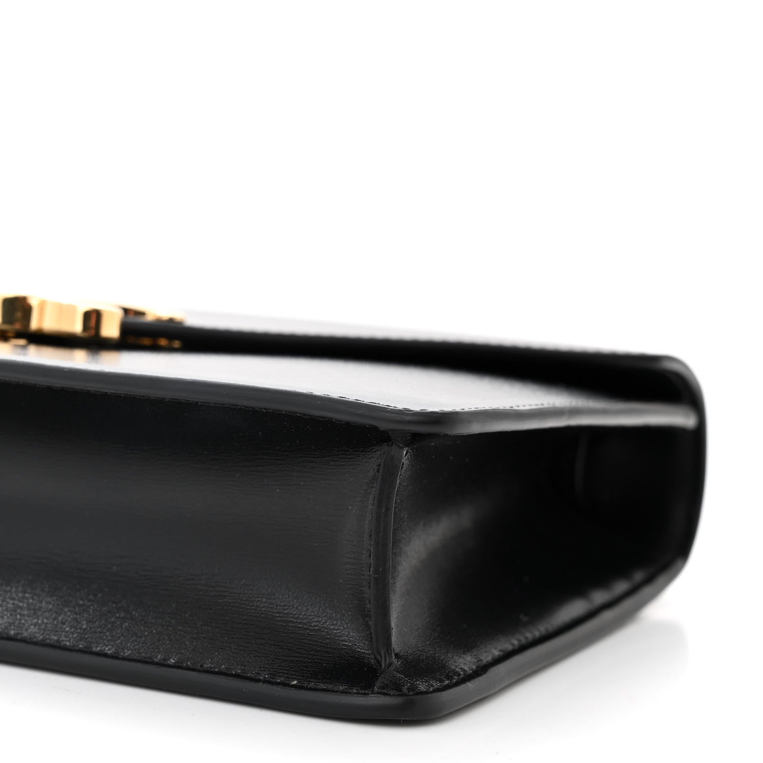 Celine Shiny Calfskin Triomphe Margo Wallet on Chain Black 10 of 11