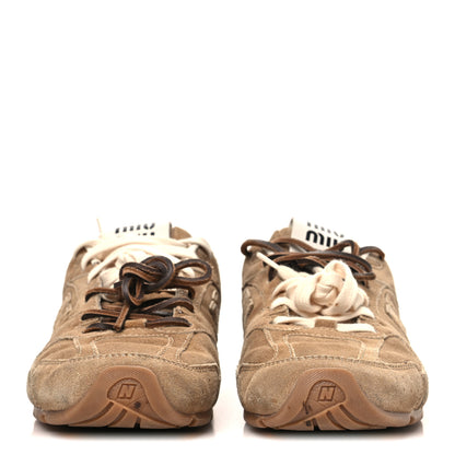 Miu Miu X NEW BALANCE Suede 530 SL Sneakers 38.5 Ecru 3 of 9