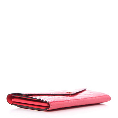 Louis Vuitton Vernis Sarah Wallet NM Rose Litchi 4 of 8