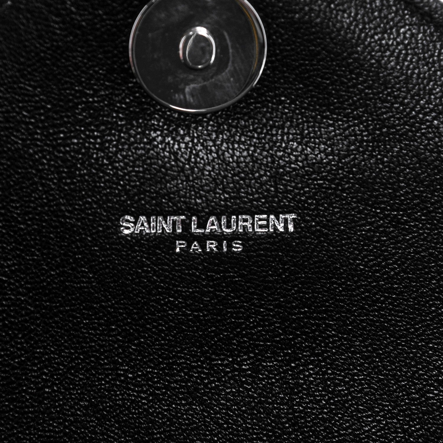 Saint Laurent Sheepskin Matelasse Chevron Monogram Large College Satchel Black 6 of 8