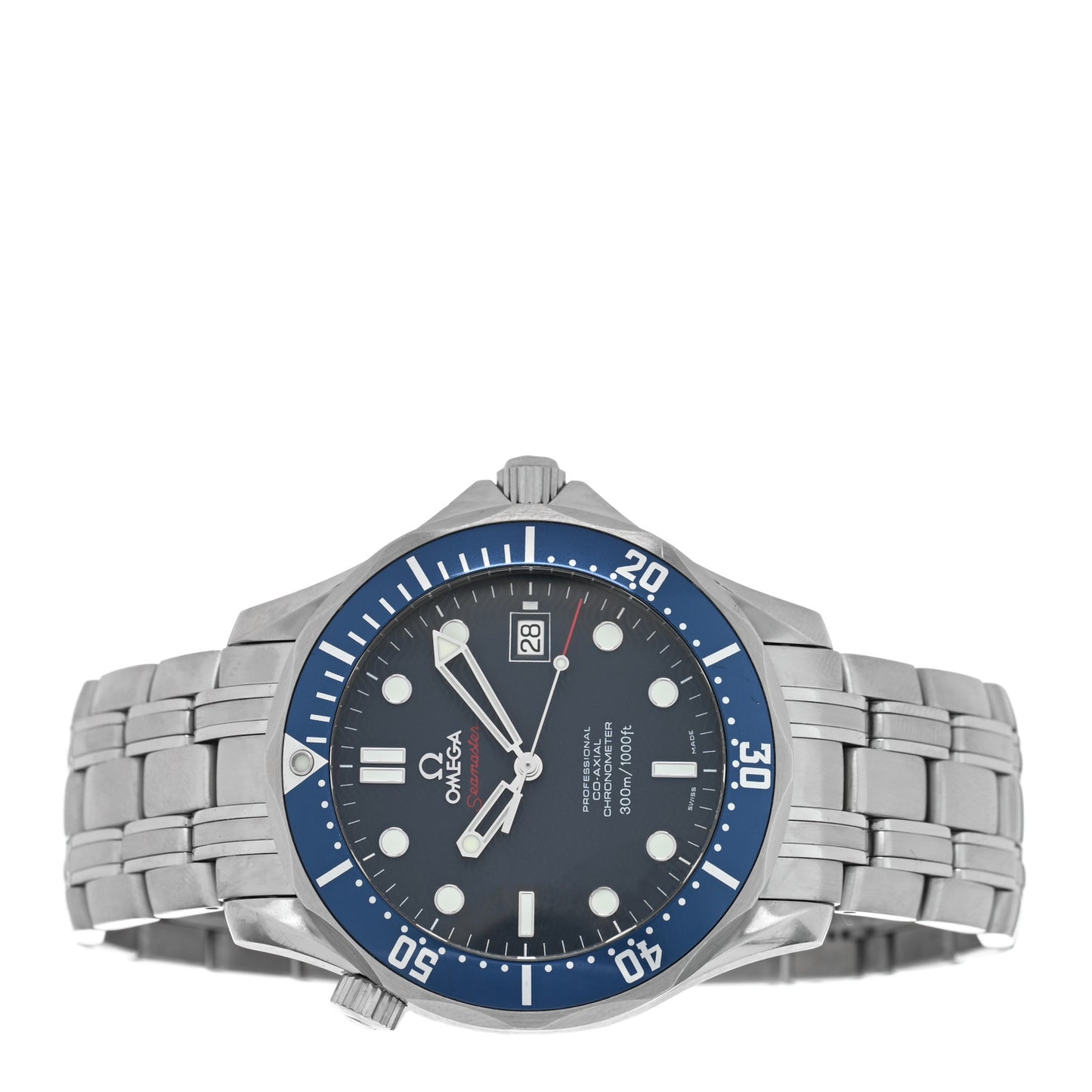 Stainless Steel 41mm Seamaster Diver 300M James Bond Co-Axial Master Chronometer Automatic Watch Blue 2220.80.00