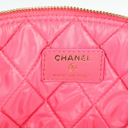 Chanel Lambskin Quilted Medium Casino Beauty CC Cosmetic Case Fuchsia 6 of 7